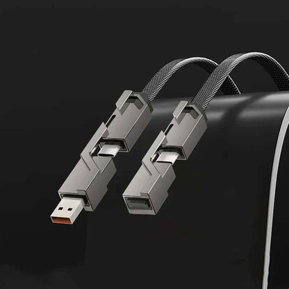 🔥OFERTA 2024 CABLE USB TIPO C 4 EN 1 100W [CARGA RÁPIDA Y SINCRONIZACIÓN DE DATOS]