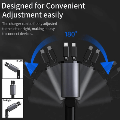 CARGADOR DE COCHE RETRÁCTIL DE CARGA RÁPIDA 120W🔌