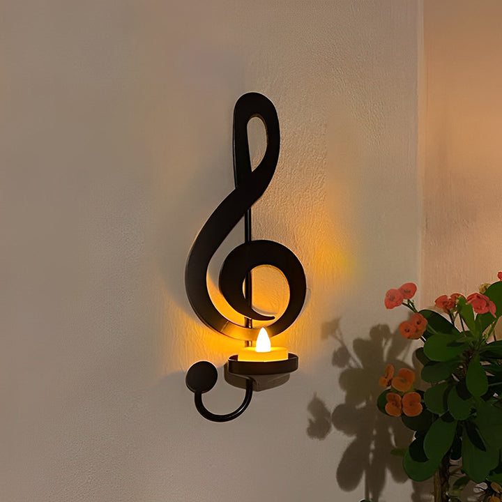 CANDELERO CON NOTAS MUSICALES